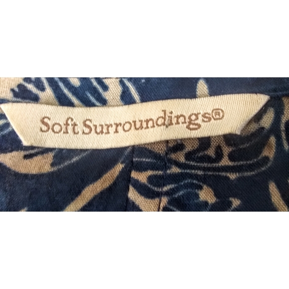 Soft Surroundings Blue/Brown Tunic Top Size 2x - Picture 4 of 4